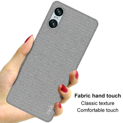 For Sony Xperia 10 VI imak Ruiyi Series Cloth Texture PU + PC Phone Case(Light Grey)
