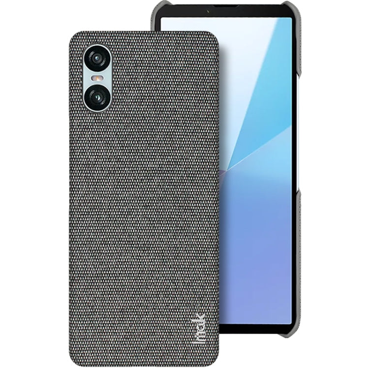 For Sony Xperia 10 VI imak Ruiyi Series Cloth Texture PU + PC Phone Case(Dark Grey)