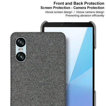 For Sony Xperia 10 VI imak Ruiyi Series Cloth Texture PU + PC Phone Case(Dark Grey)