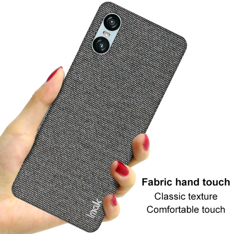 For Sony Xperia 10 VI imak Ruiyi Series Cloth Texture PU + PC Phone Case(Dark Grey)