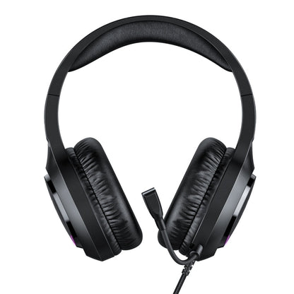 ONIKUMA X31 USB / 3.5mm Wired RGB Light Gaming Headset with Mic, Cable length: 2.2m(Black)