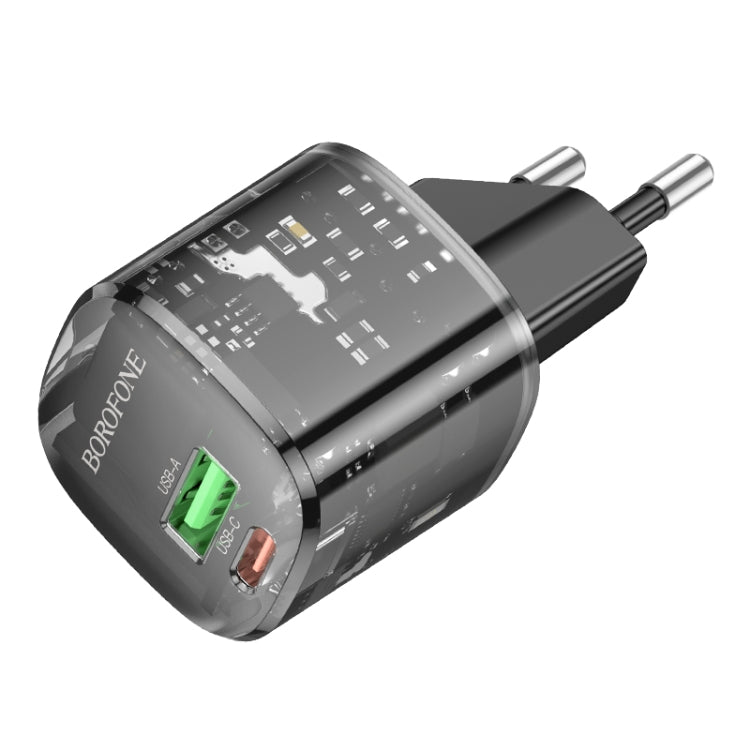 BOROFONE BN17 PD20W USB, USB-C / Type-C Charger, Plug Type:EU Plug(Black)