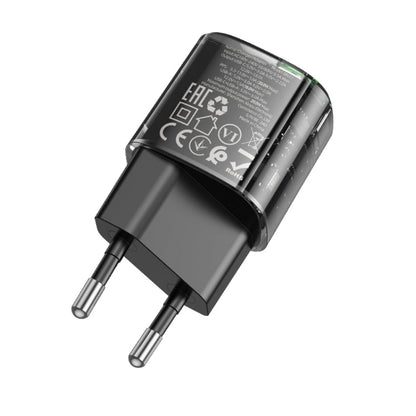 BOROFONE BN17 PD20W USB, USB-C / Type-C Charger, Plug Type:EU Plug(Black)
