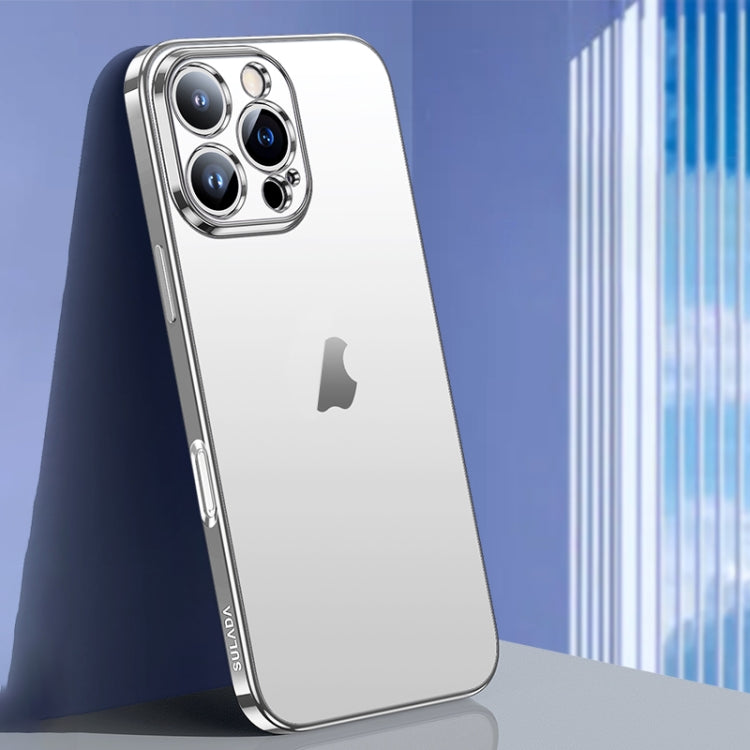 For iPhone 16 Pro SULADA Natural Color Series Electroplating Frosted TPU Phone Case(Silver)