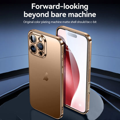 For iPhone 16 Plus SULADA Natural Color Series Electroplating Frosted TPU Phone Case(Titanium Blue)