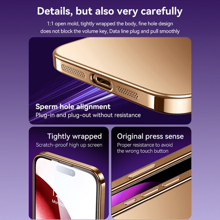 For iPhone 16 SULADA Natural Color Series Electroplating Frosted TPU Phone Case(Silver)