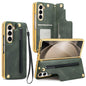 For Samsung Galaxy Z Fold5 VIETAO Film Integrated Folding Holder Flip PU Phone Case(Green)