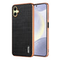 For Samsung Galaxy A06 4G AZNS Electroplated Frame Crocodile Texture Full Coverage Phone Case(Black)