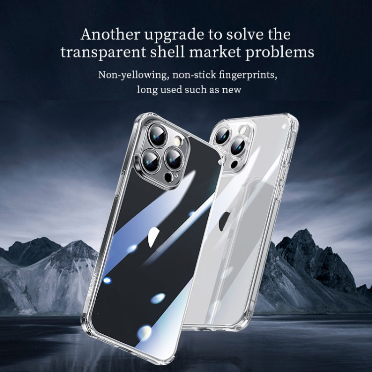 For iPhone 16 Pro SULADA TPU Frame Tempered Glass Transparent Phone Case(White)
