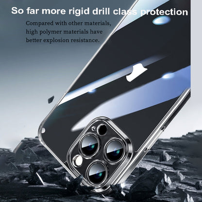 For iPhone 16 Pro SULADA TPU Frame Tempered Glass Transparent Phone Case(White)
