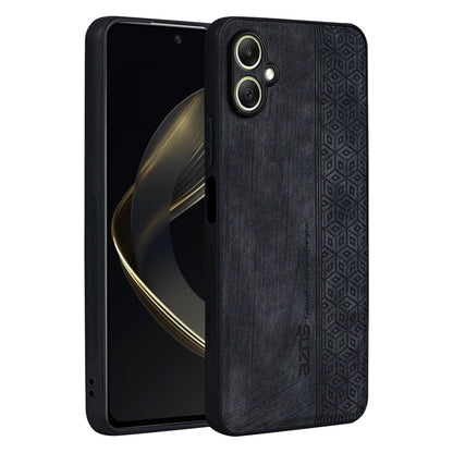 For Samsung Galaxy A06 4G AZNS 3D Embossed Skin Feel Phone Case(Black)