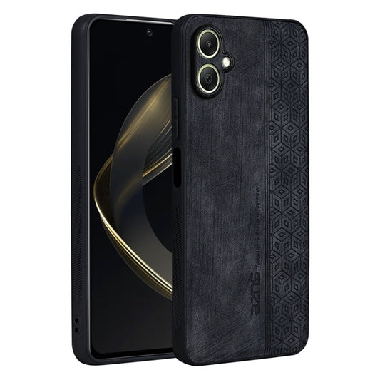 For Samsung Galaxy A06 4G AZNS 3D Embossed Skin Feel Phone Case(Black)