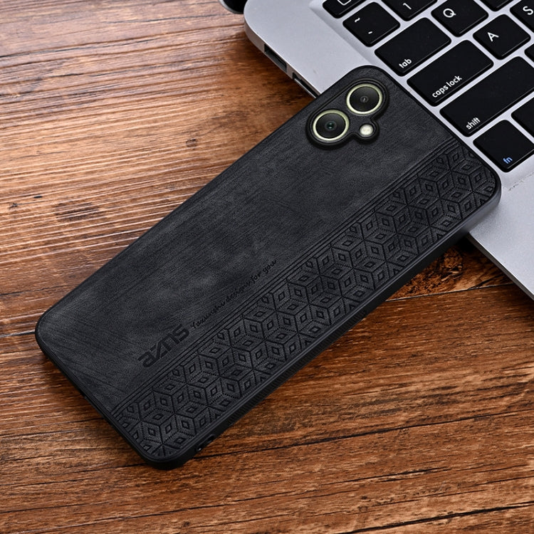 For Samsung Galaxy A06 4G AZNS 3D Embossed Skin Feel Phone Case(Black)