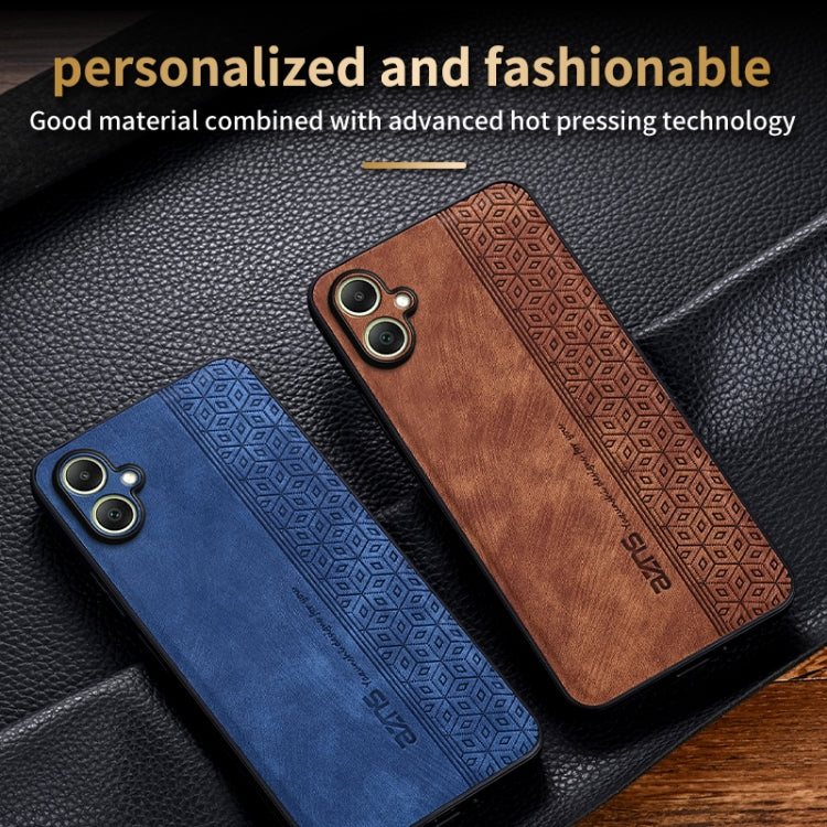 For Samsung Galaxy A06 4G AZNS 3D Embossed Skin Feel Phone Case(Black)