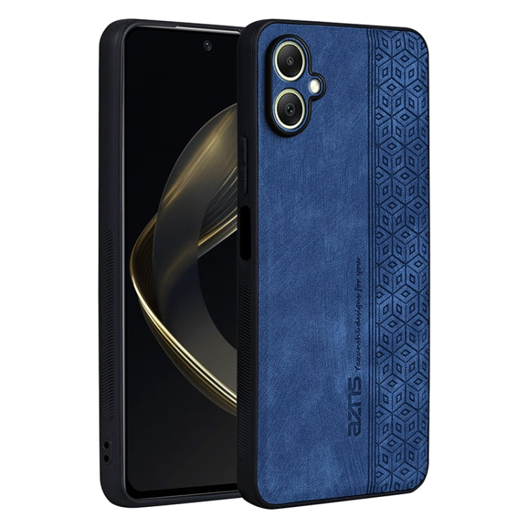 Pour Samsung Galaxy A06 4G AZNS Coque de téléphone à impression 3D (Sensation cuir - Bleu Saphir)