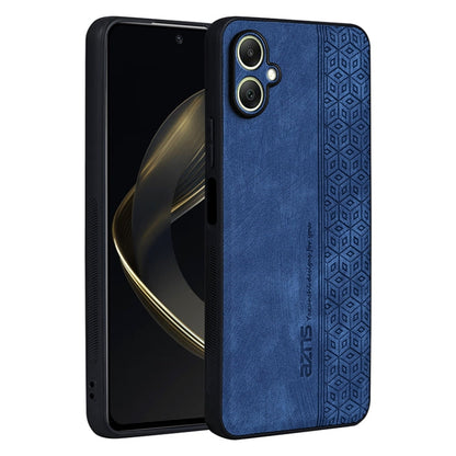 Pour Samsung Galaxy A06 4G AZNS Coque de téléphone à impression 3D (Sensation cuir - Bleu Saphir)