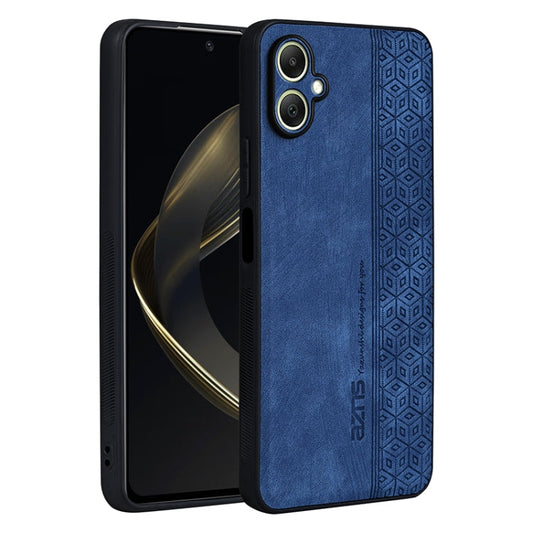 For Samsung Galaxy A06 4G AZNS 3D Embossed Skin Feel Phone Case(Sapphire Blue)