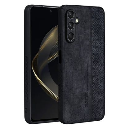 Pour Samsung Galaxy A16 5G AZNS Étui de téléphone à effet cuir gaufré 3D (Noir)