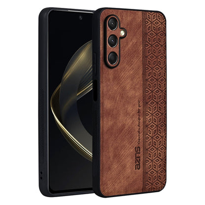 Pour Samsung Galaxy A16 5G Étui de téléphone AZNS 3D avec effet cuir gaufré (marron)