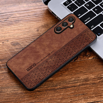 Pour Samsung Galaxy A16 5G Étui de téléphone AZNS 3D avec effet cuir gaufré (marron)