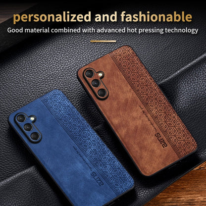 Pour Samsung Galaxy A16 5G Étui de téléphone AZNS 3D avec effet cuir gaufré (marron)