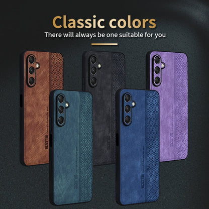 Pour Samsung Galaxy A16 5G Étui de téléphone AZNS 3D avec effet cuir gaufré (marron)