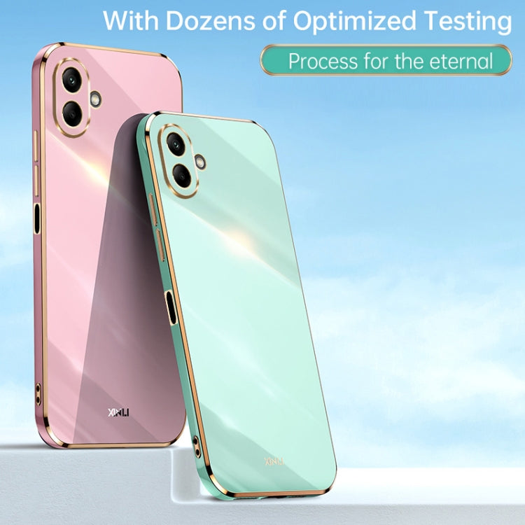 For Samsung Galaxy A06 4G XINLI Straight Edge 6D Electroplate TPU Phone Case(Celestial Blue)