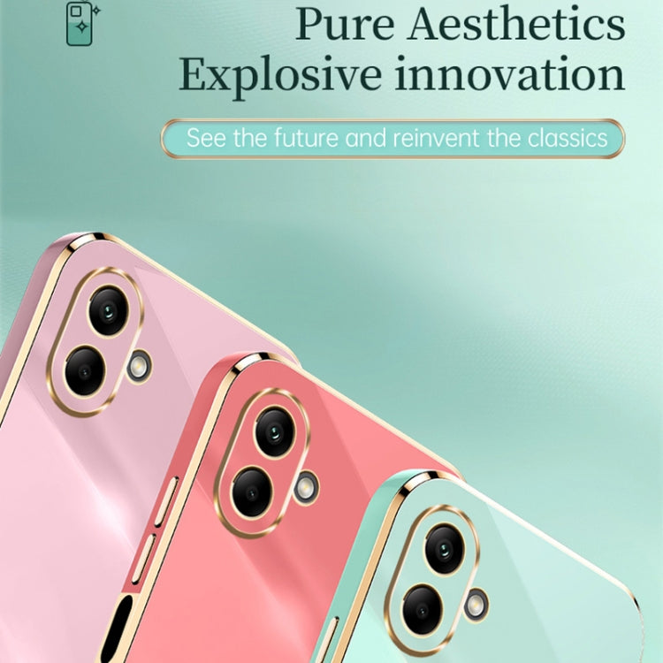For Samsung Galaxy A06 4G XINLI Straight Edge 6D Electroplate TPU Phone Case(Celestial Blue)