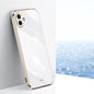 For Samsung Galaxy A06 4G XINLI Straight Edge 6D Electroplate TPU Phone Case(White)