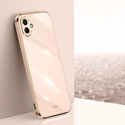 For Samsung Galaxy A06 4G XINLI Straight Edge 6D Electroplate TPU Phone Case(Pink)