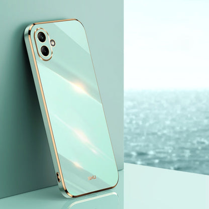 For Samsung Galaxy A06 4G XINLI Straight Edge 6D Electroplate TPU Phone Case(Mint Green)