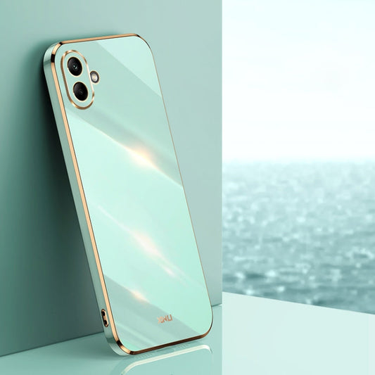 For Samsung Galaxy A06 4G XINLI Straight Edge 6D Electroplate TPU Phone Case(Mint Green)