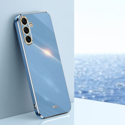 For Samsung Galaxy A16 5G XINLI Straight Edge 6D Electroplate TPU Phone Case(Celestial Blue)