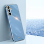 For Samsung Galaxy A16 5G XINLI Straight Edge 6D Electroplate TPU Phone Case(Celestial Blue)