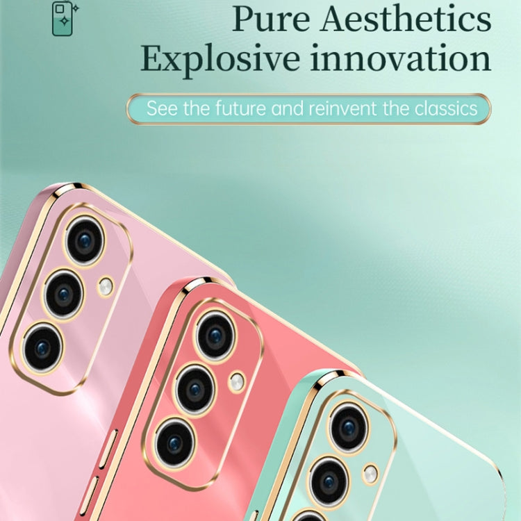 For Samsung Galaxy A35 5G XINLI Straight Edge 6D Electroplate TPU Phone Case(Cherry Purple)