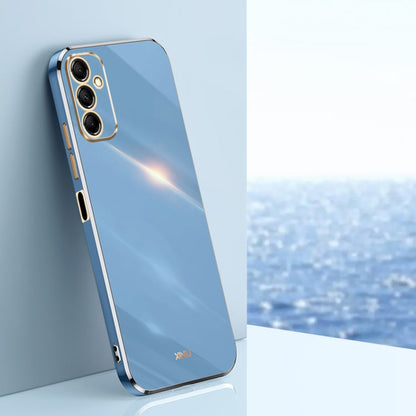 For Samsung Galaxy A35 5G XINLI Straight Edge 6D Electroplate TPU Phone Case(Celestial Blue)