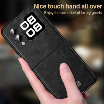 Pour Huawei nova Flip SULADA Étui de téléphone en cuir hybride TPU antichoc fait main (Vert)