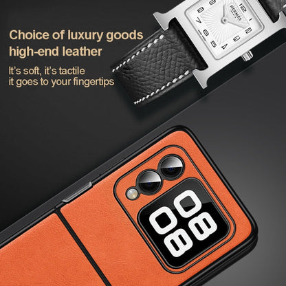 Pour Huawei nova Flip SULADA Étui de téléphone en cuir hybride TPU antichoc fait main (Vert)
