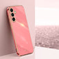 For Samsung Galaxy S25+ 5G XINLI Straight Edge 6D Electroplate TPU Phone Case(Hawthorn Red)