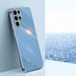 For Samsung Galaxy S25 Ultra 5G XINLI Straight Edge 6D Electroplate TPU Phone Case(Celestial Blue)