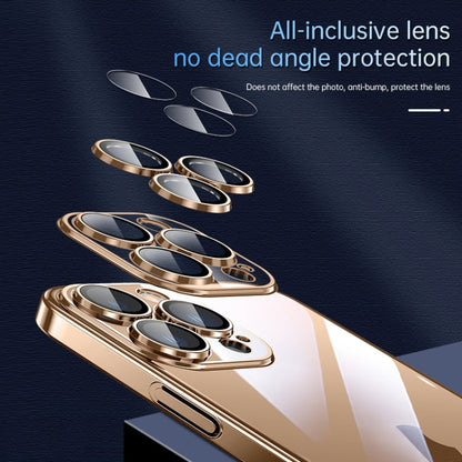 For iPhone 16 Plus SULADA JINGJIA Series Lens Protector Hard PC Phone Case(Gold)