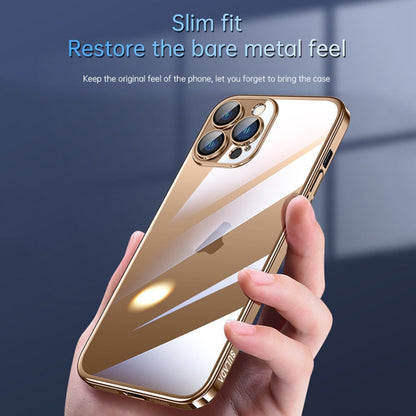 For iPhone 16 Pro SULADA JINGJIA Series Lens Protector Hard PC Phone Case(Blue)