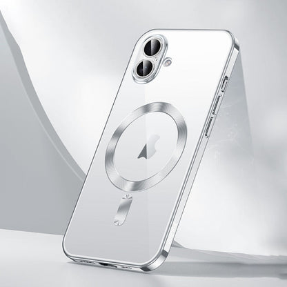For iPhone 16 SULADA MagSafe Plating TPU Shockproof Phone Soft Case(Silver)