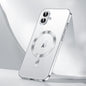 For iPhone 16 SULADA MagSafe Plating TPU Shockproof Phone Soft Case(Silver)