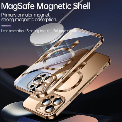 For iPhone 16 Plus SULADA MagSafe Plating TPU Shockproof Phone Soft Case(Titanium Blue)