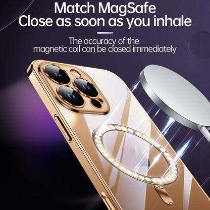 For iPhone 16 Pro SULADA MagSafe Plating TPU Shockproof Phone Soft Case(Black)