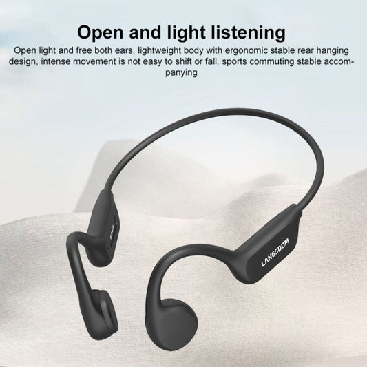 Langsdom BE17 Bone Conduction Waterproof Bluetooth Sports Earphone(Black)