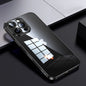 For iPhone 16 Pro Max SULADA Shine Through Series Plating TPU Transparent Phone Case(Space Black)