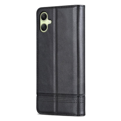For Samsung Galaxy A06 4G AZNS Magnetic Calf Texture Flip Leather Phone Case(Black)