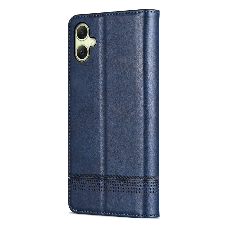 For Samsung Galaxy A06 4G AZNS Magnetic Calf Texture Flip Leather Phone Case(Dark Blue)